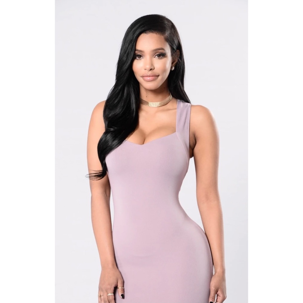 Fashion Nova Lavender Bodycon Midi Dress - Picture 2 of 10